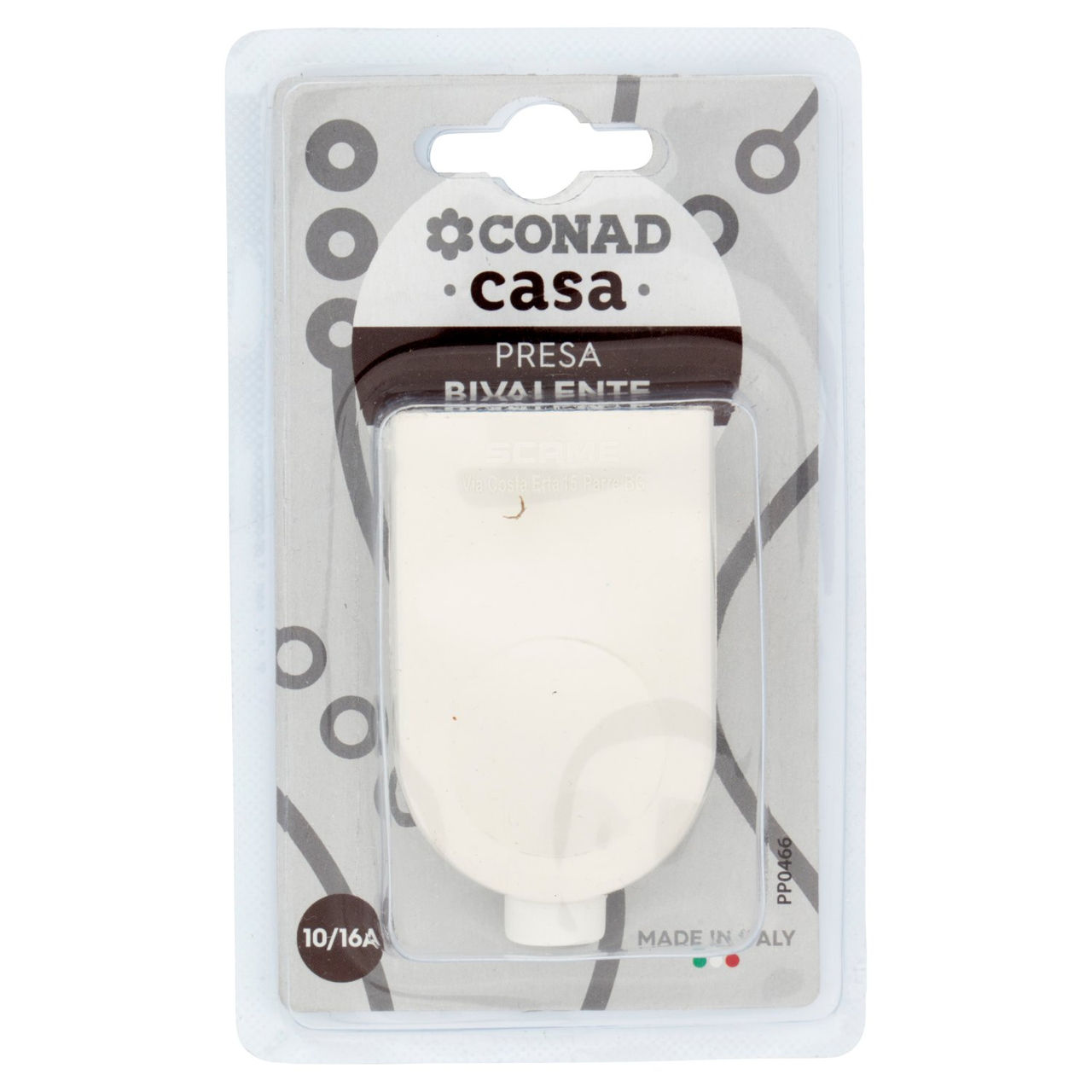 CONAD casa Presa Bivalente 10/16A bianca