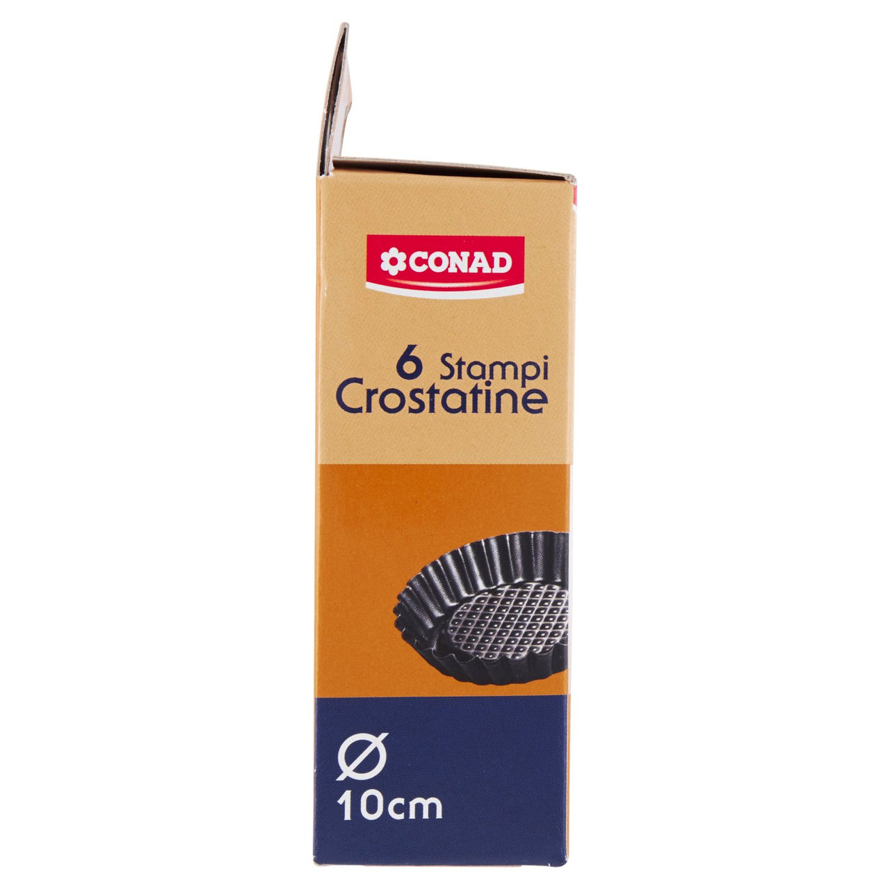 CONAD casa Stampi Crostatine Acciaio Antiaderente 10 cm 6 pz