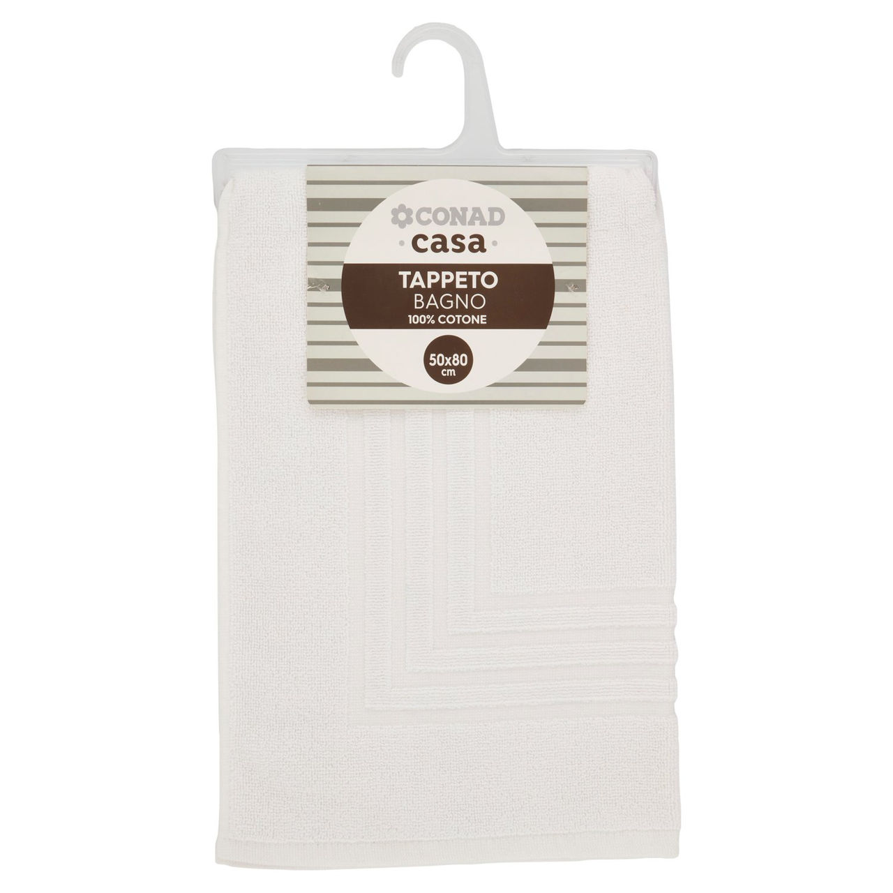 CONAD casa Tappeto Bagno100% Cotone 50x80 cm Bianco