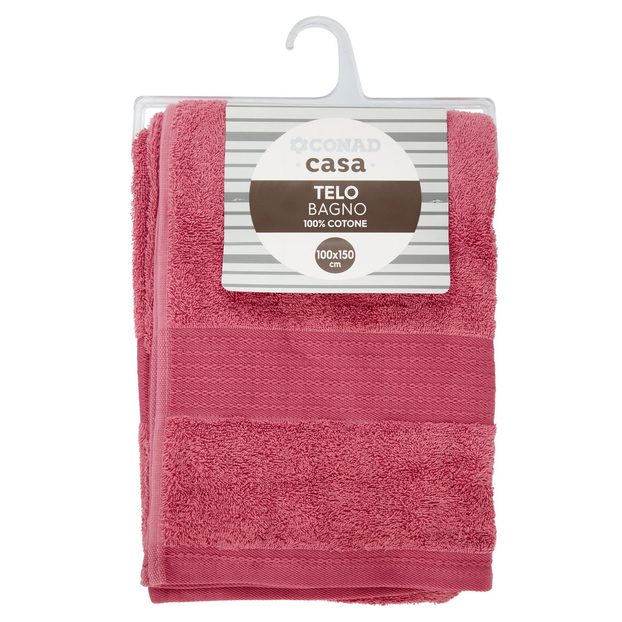 CONAD casa Telo Bagno 100% Cotone 100x150 cm Rosa Antico