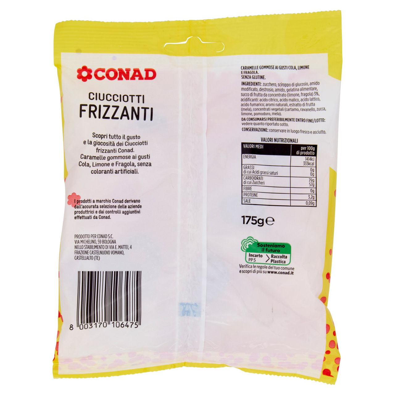 CONAD Ciucciotti Frizzanti 175 g