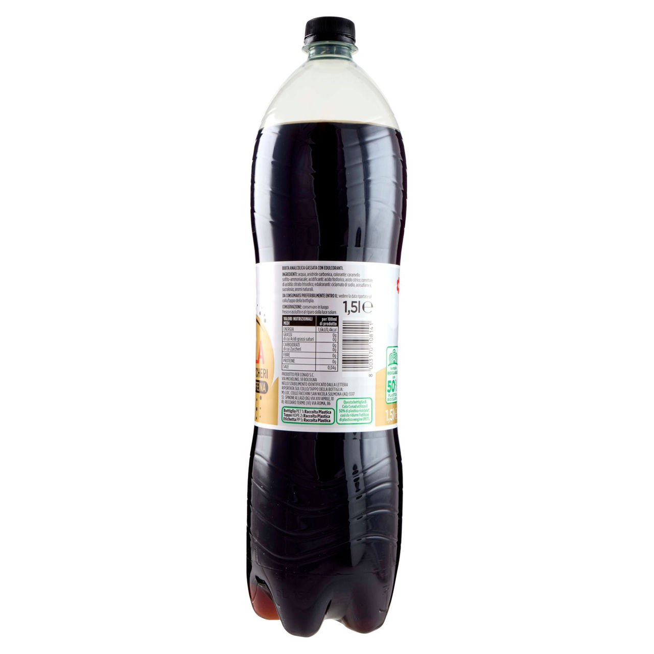 CONAD Cola Zero Zuccheri Zero Caffeina 1,5 l