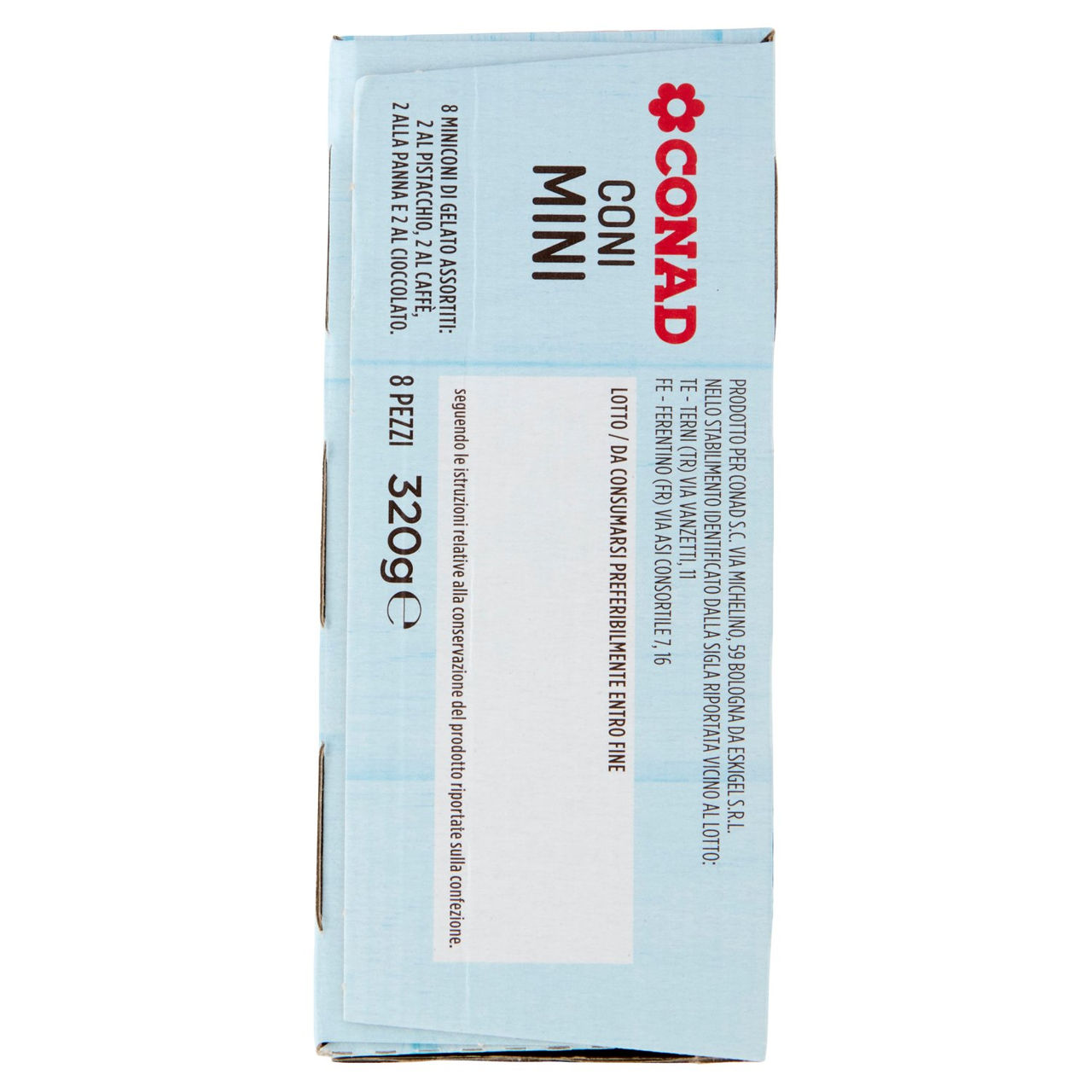 Mini Coni Gelato 8 Pezzi 320g Conad online