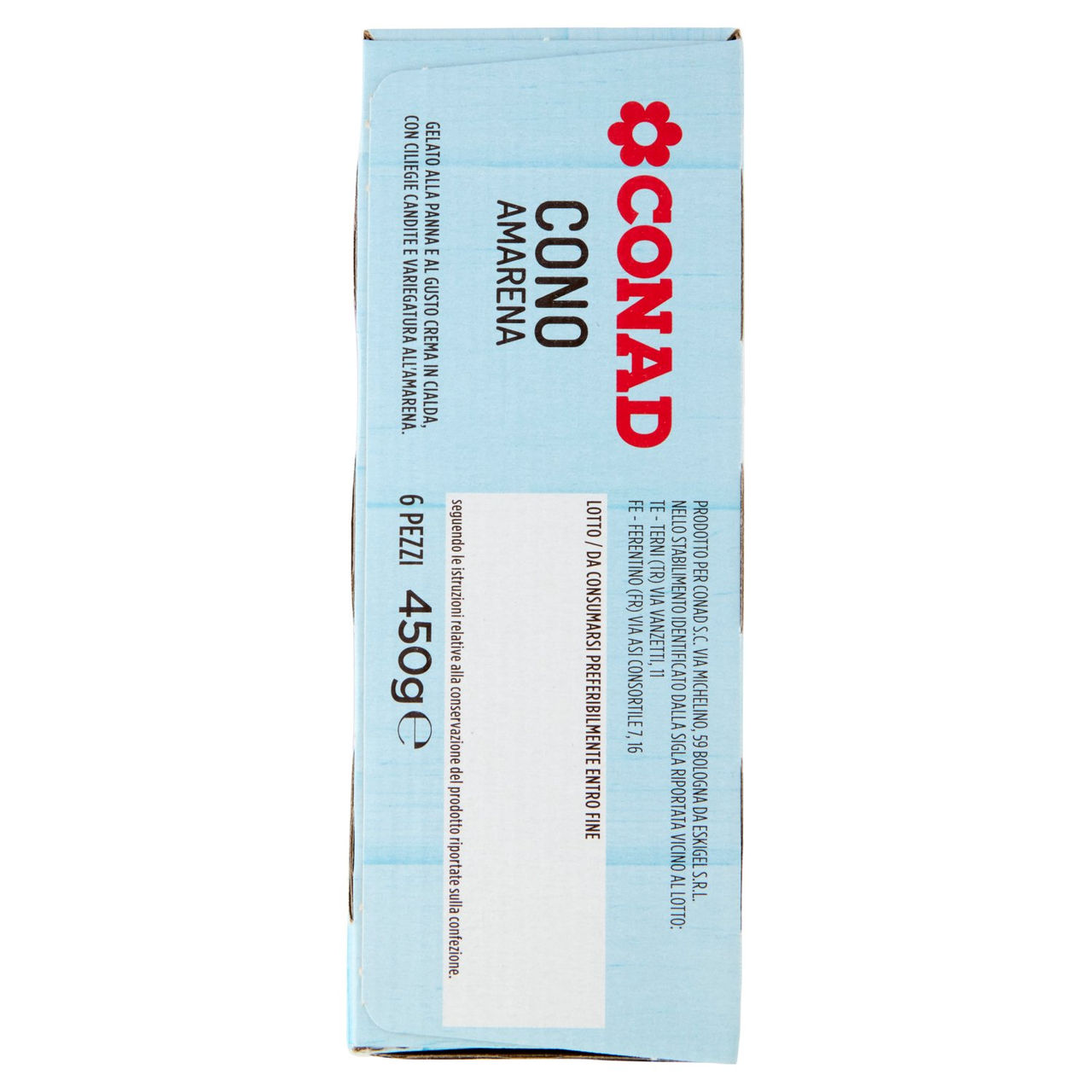 Gelato Cono Amarena 6 gelati 450 g Conad online