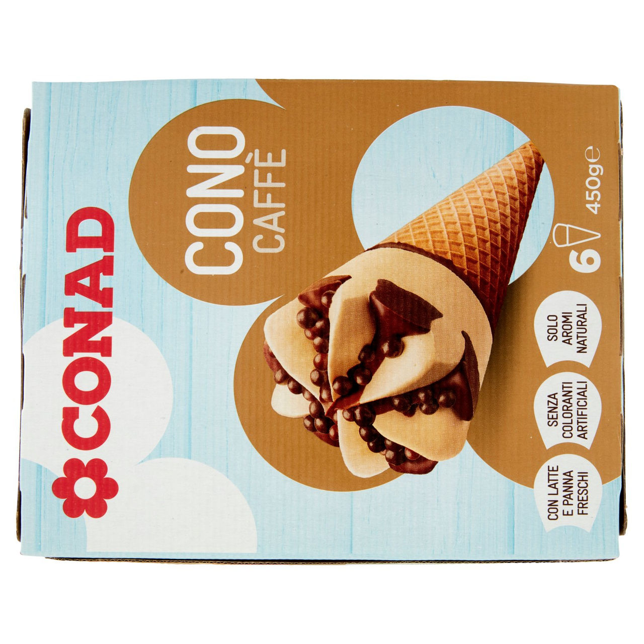 Cono Caffè 6 Gelati 450 g Conad in vendita online