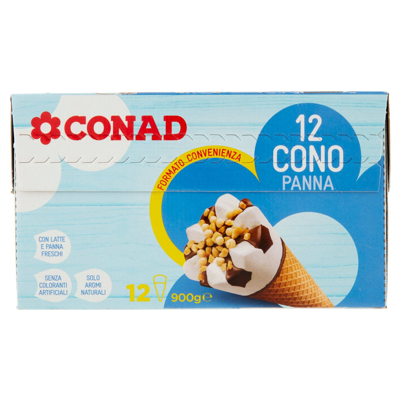 Cono Panna 12 Coni 900 g Conad