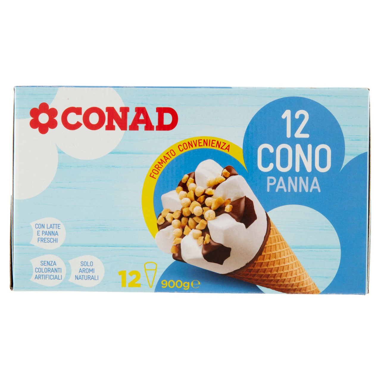 Cono Panna 12 Coni 900 g Conad