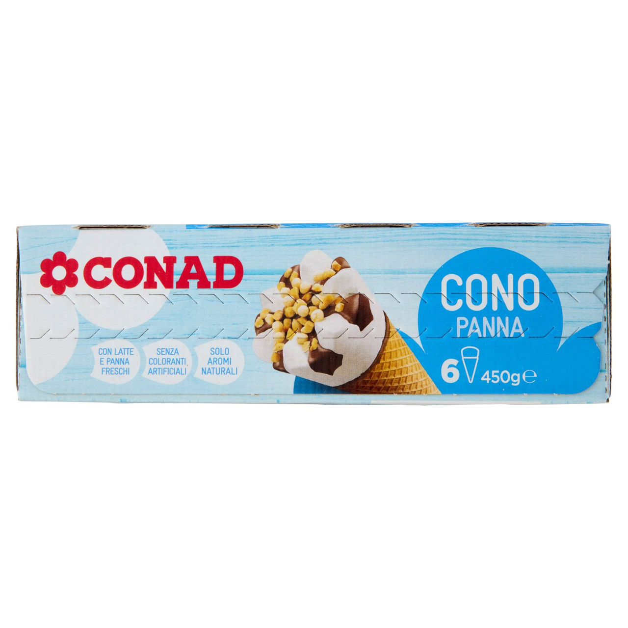 Cono Panna 6 gelati 450 g Conad