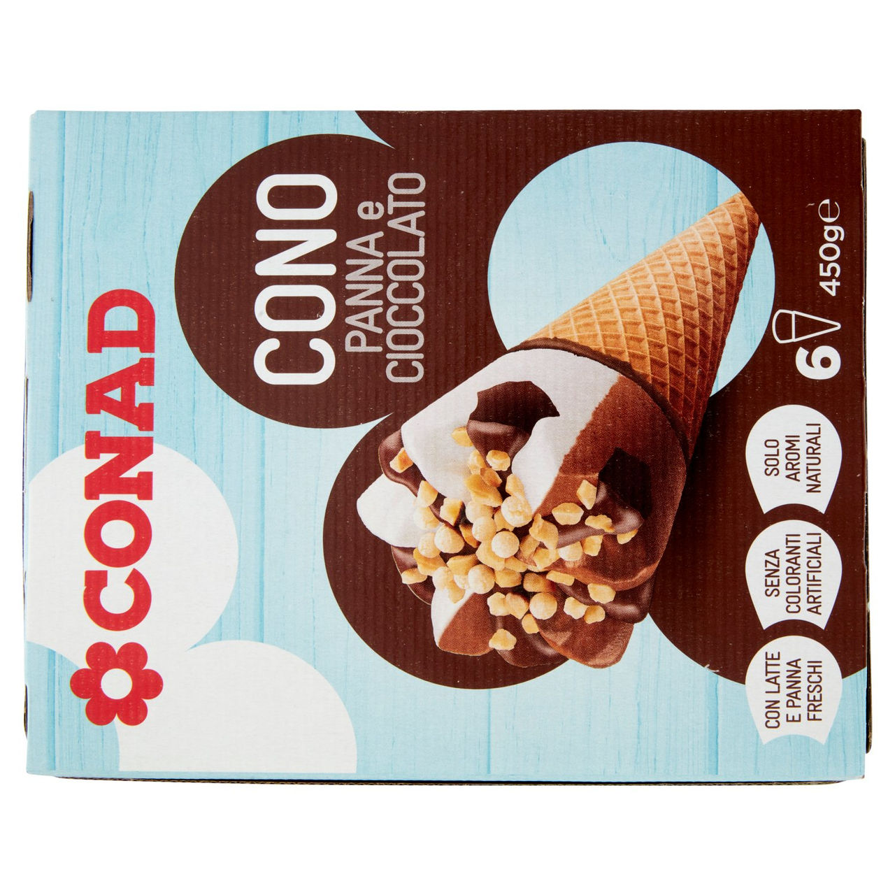 Cono Panna e Cioccolato 6 gelati Conad online