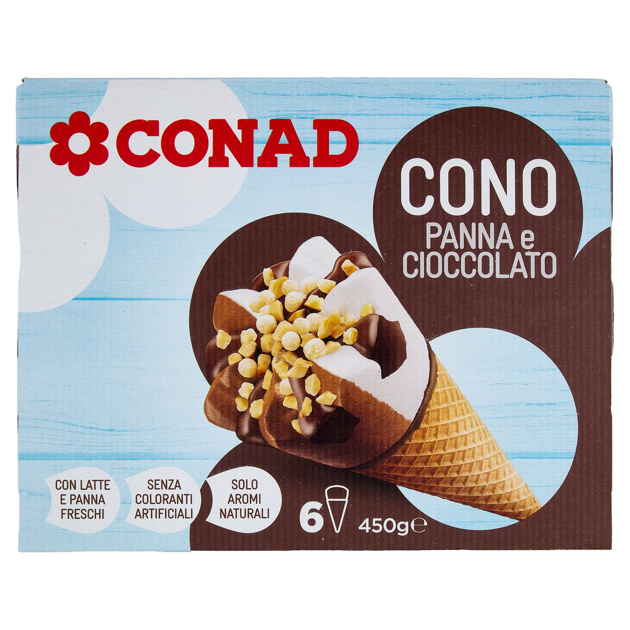 Cono Panna e Cioccolato 6 gelati Conad online
