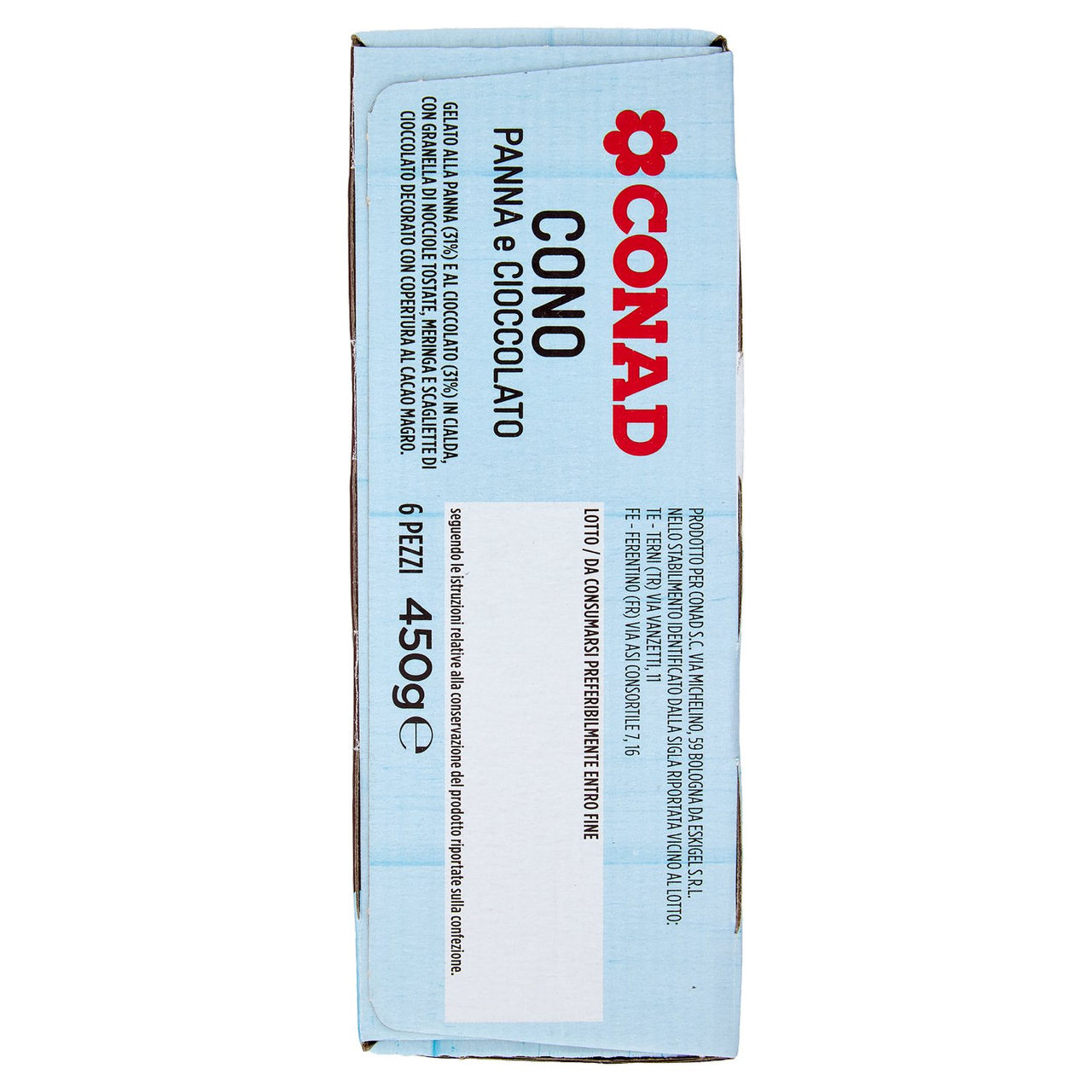 Cono Panna e Cioccolato 6 gelati Conad online