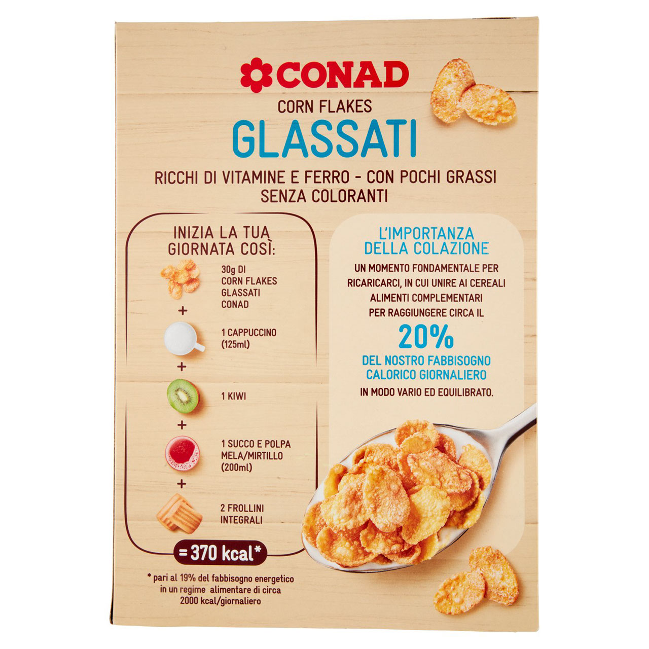 Corn Flakes Glassati 375 g Conad Conad