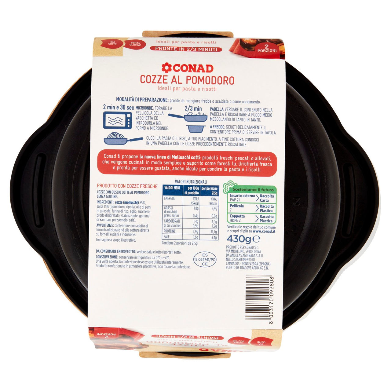 CONAD Cozze al Pomodoro 430 g