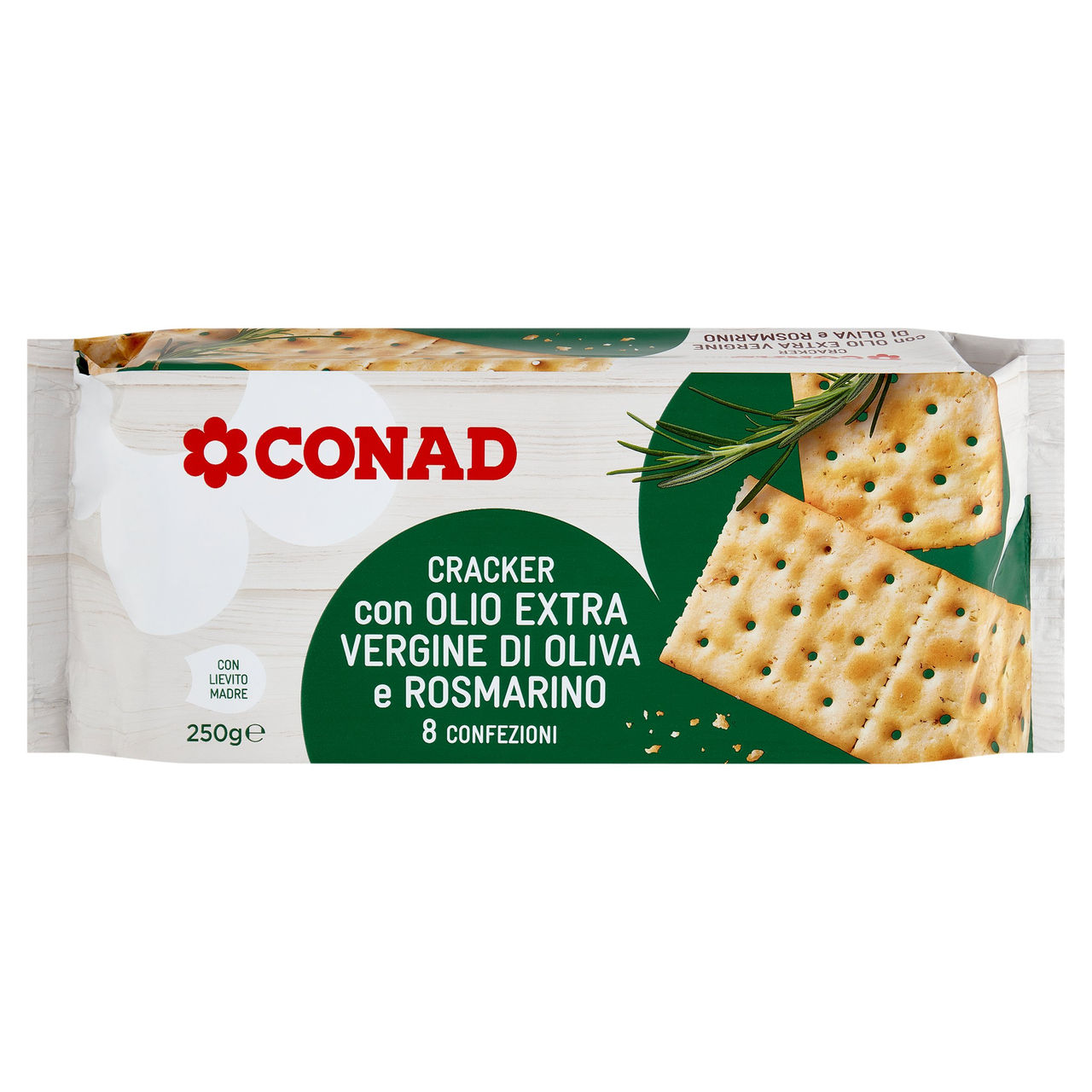 Crackers con olio EVO e rosmarino 250 g Conad