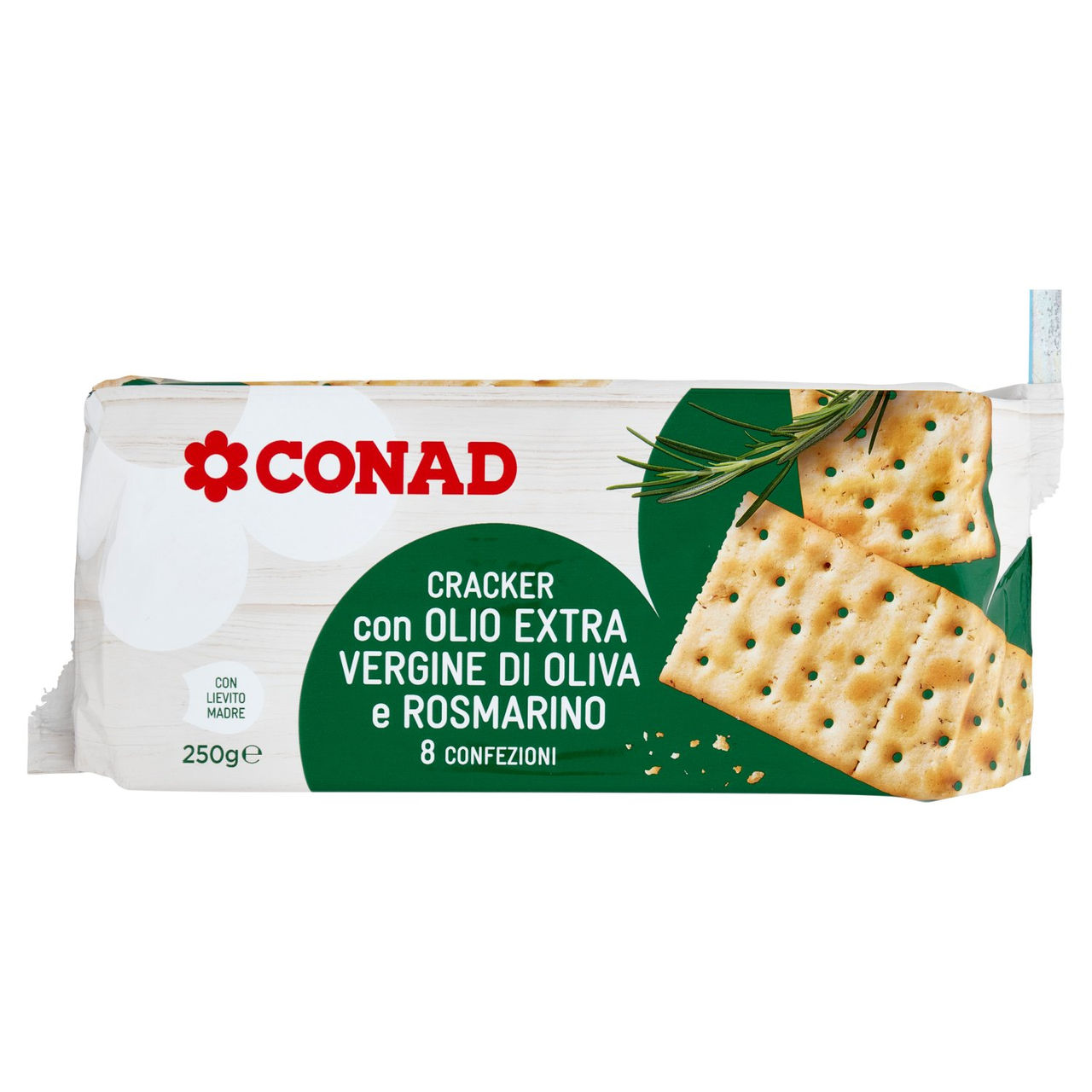 Crackers con olio EVO e rosmarino 250 g Conad