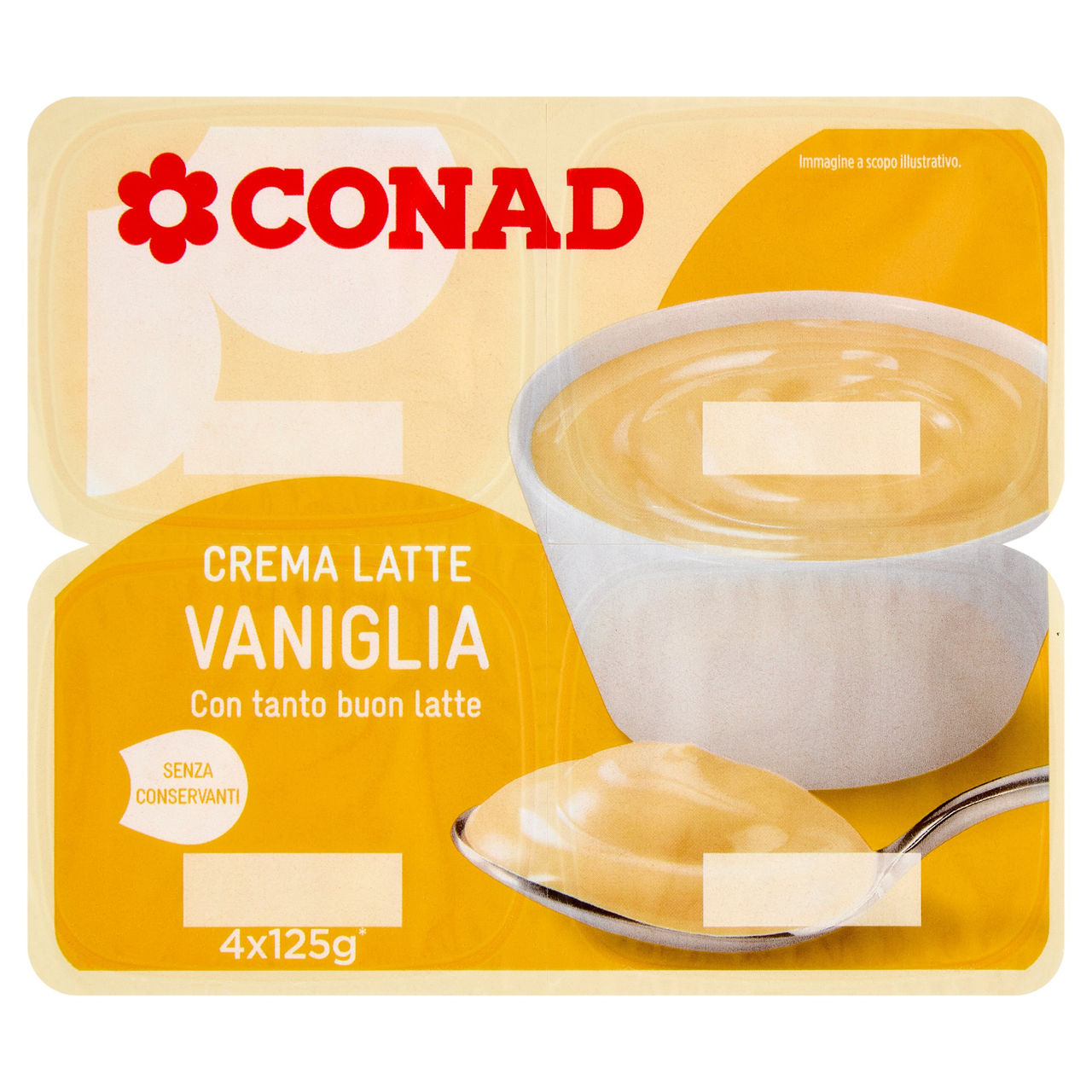 CremaLatte Vaniglia 4 x 125 g Conad