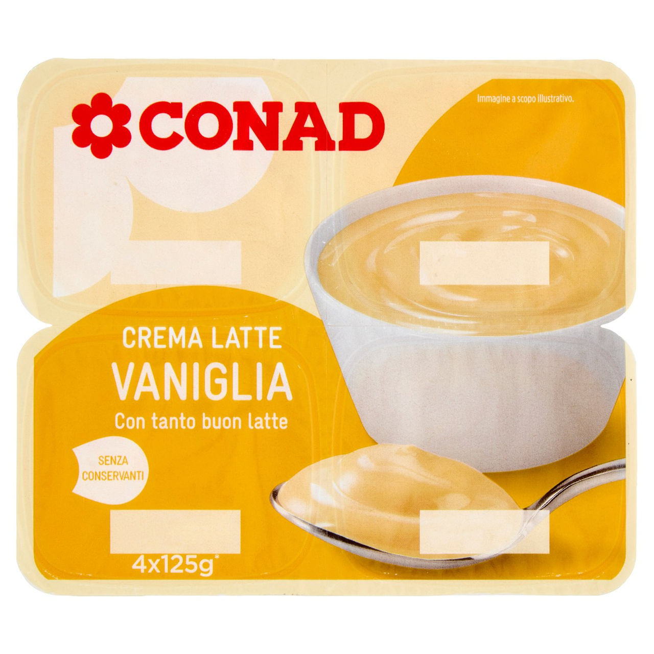 CremaLatte Vaniglia 4 x 125 g Conad