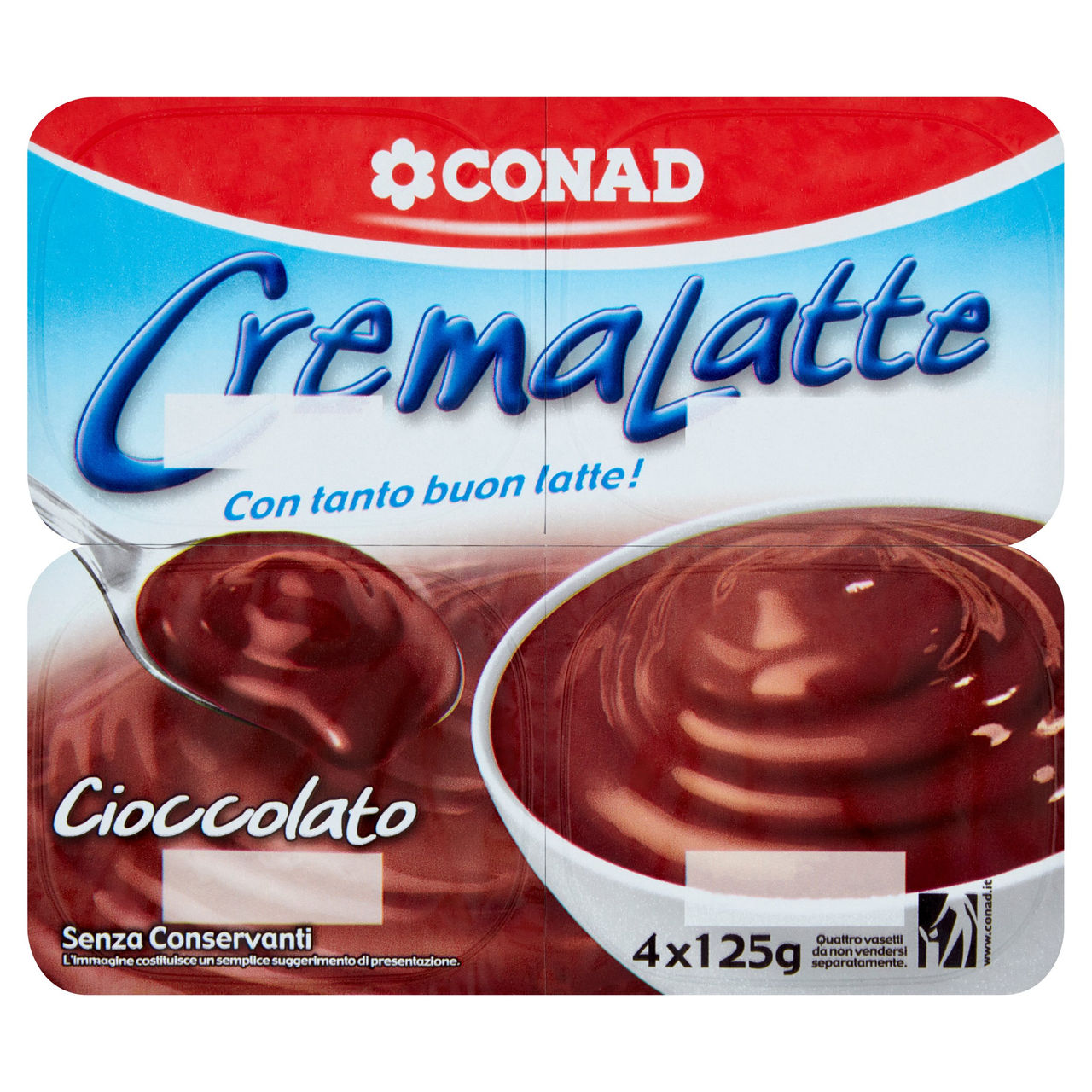 CremaLatte Cioccolato 4 x 125 g Conad