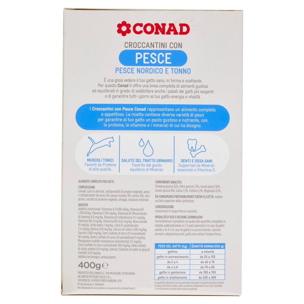 CONAD Croccantini con Pesce Pesce Nordico e Tonno 400 g