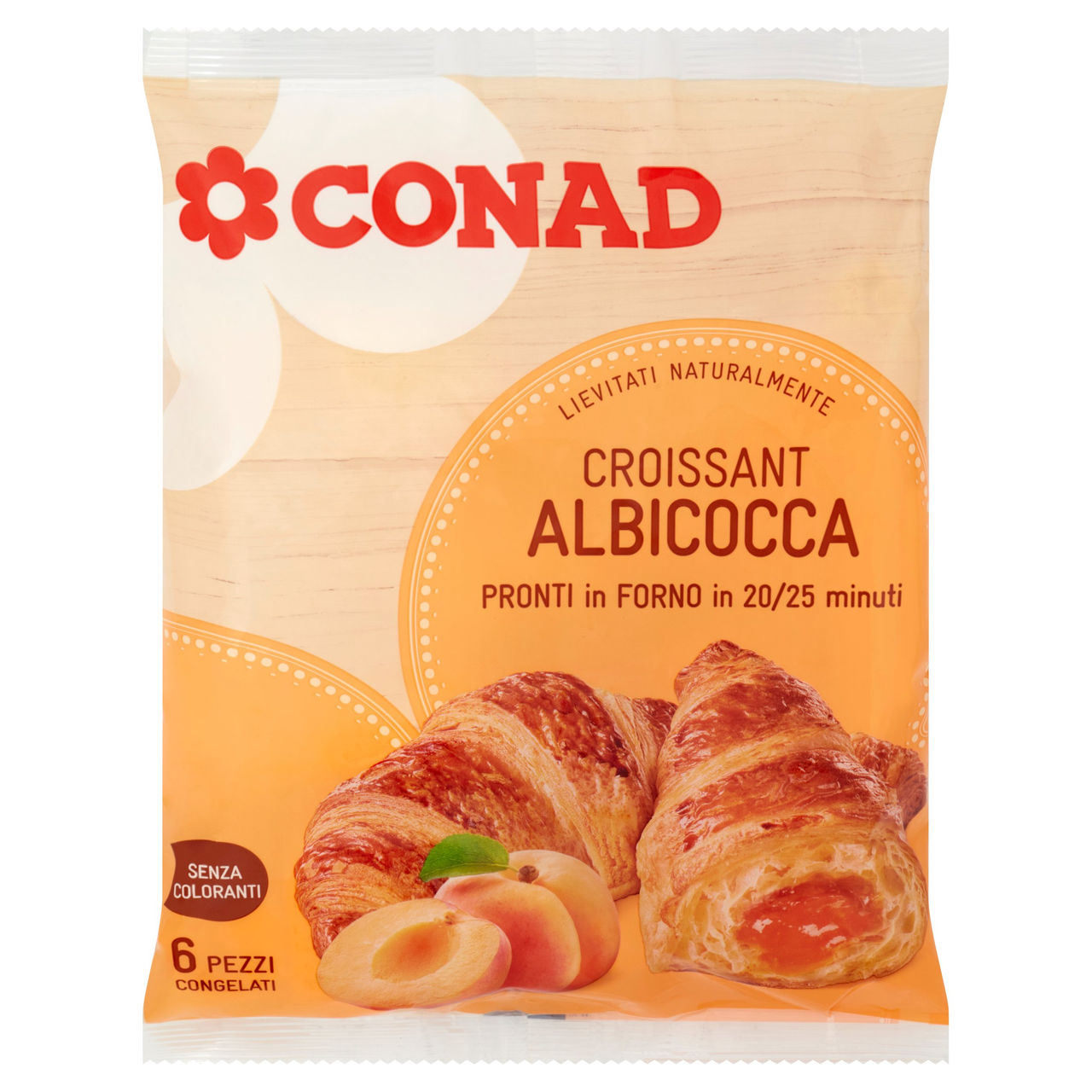 Croissant Albicocca Congelati 6 x 65 g Conad