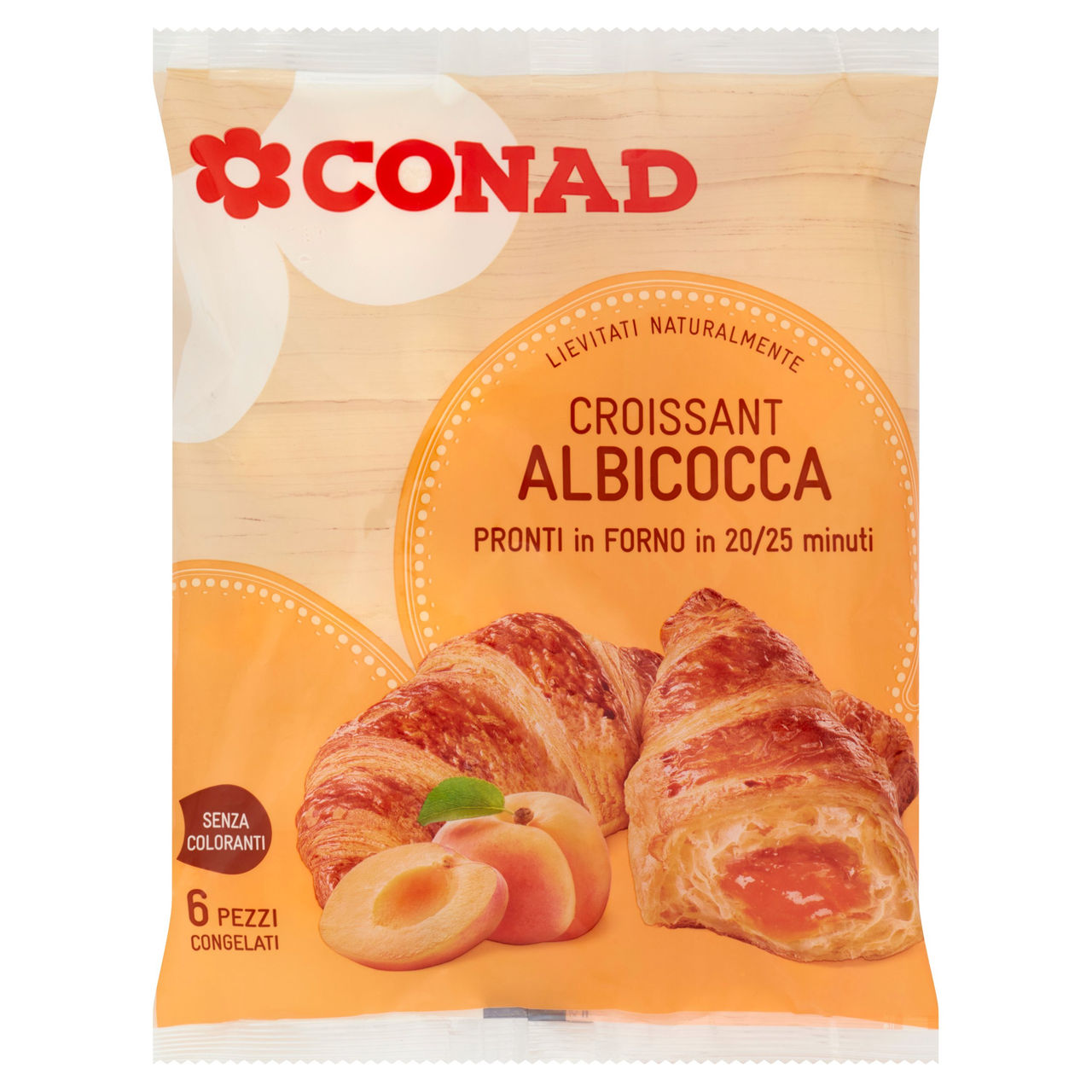 Croissant Albicocca Congelati 6 x 65 g Conad