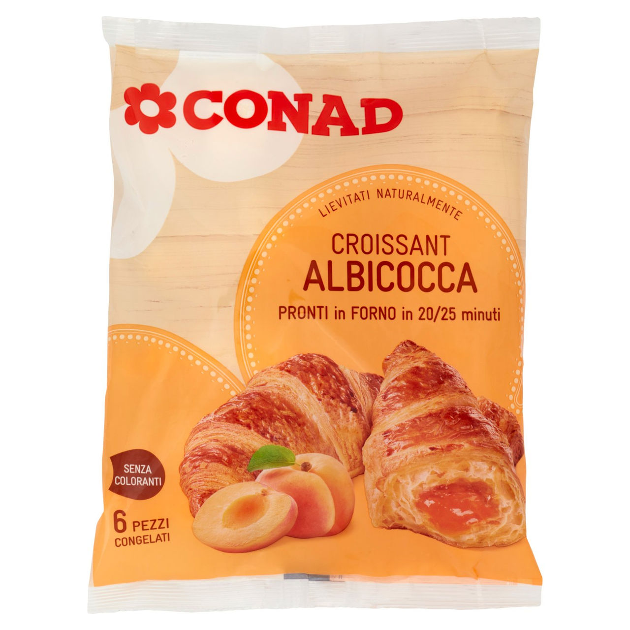 Croissant Albicocca Congelati 6 x 65 g Conad