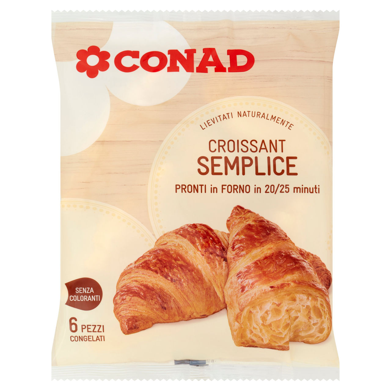 Croissant Senza Farcitura congelati 6 pezzi Conad
