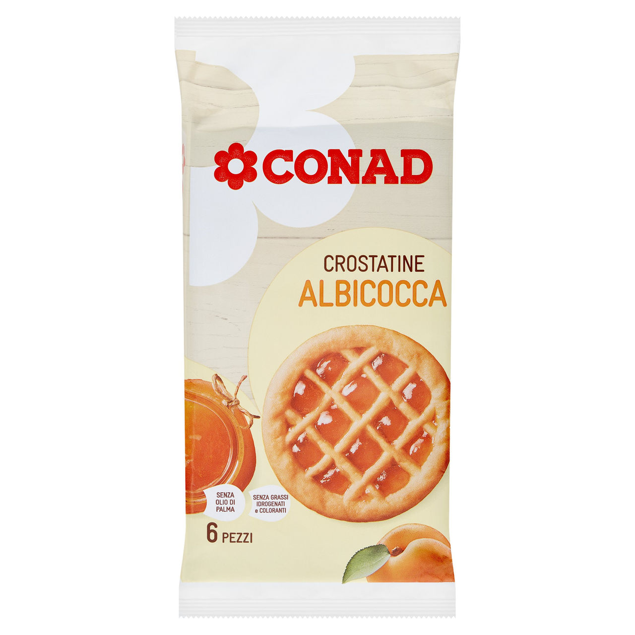 Crostatine Albicocca 6 Pezzi 240 g Conad