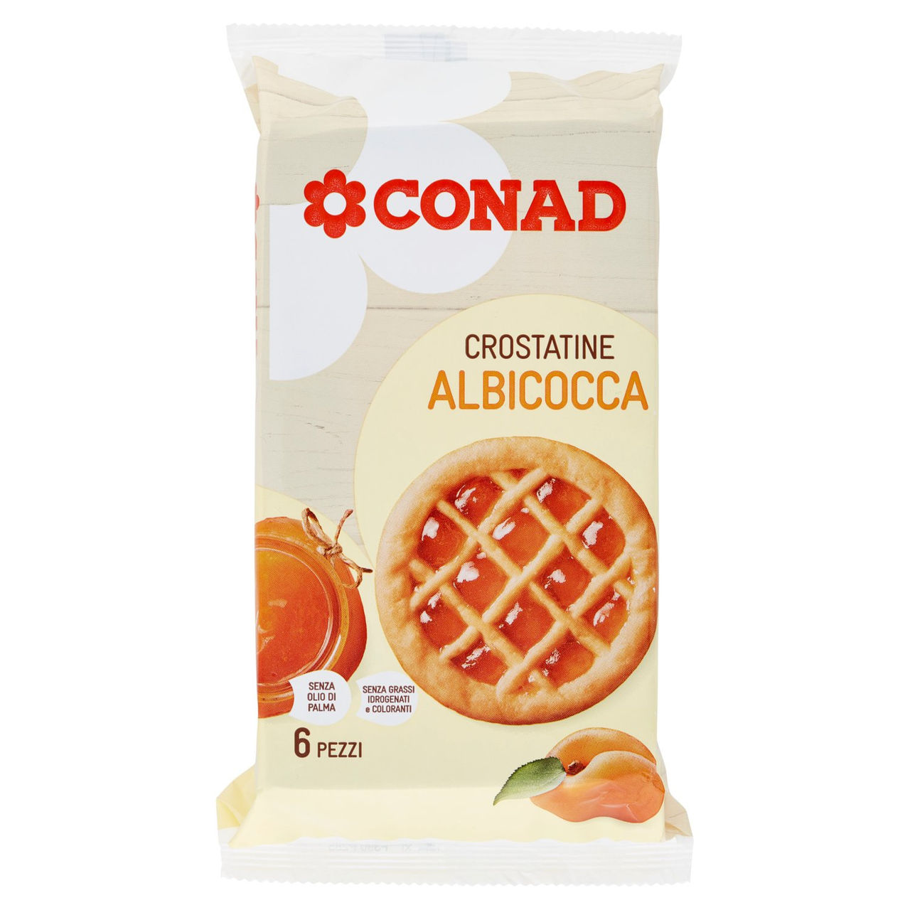 Crostatine Albicocca 6 Pezzi 240 g Conad