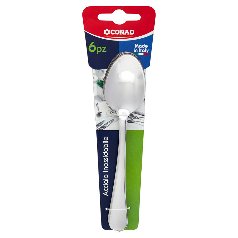 Abert set 12 pz Cucchiaio Tavola England in acciaio inox 18/10 L.203 mm Sp.2,2 mm, acciaio