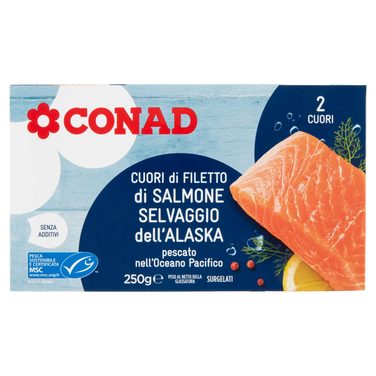 Salmone Selvaggio dell'Alaska Surgelato 250 g