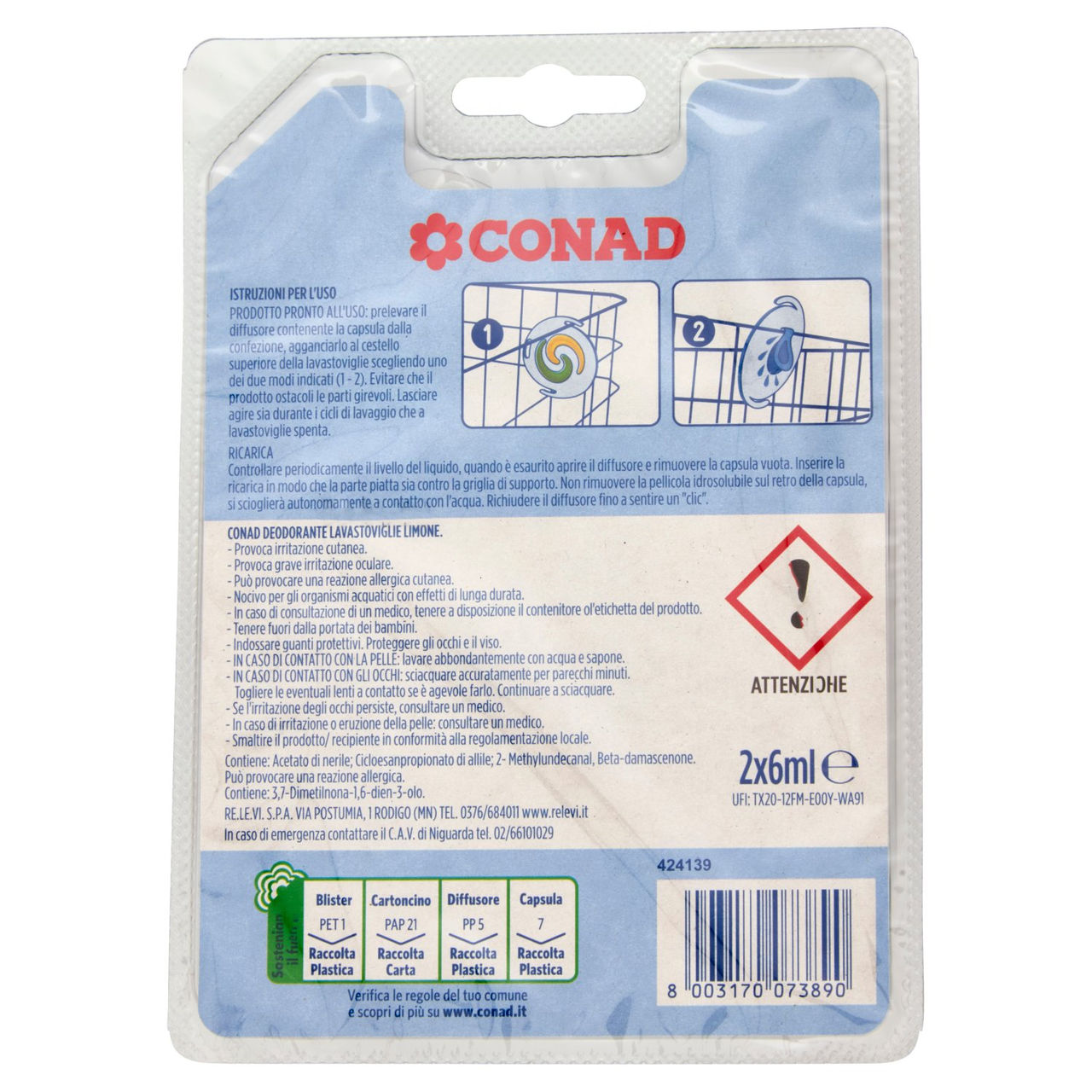 Lavastoviglie Deodorante Limone Conad online