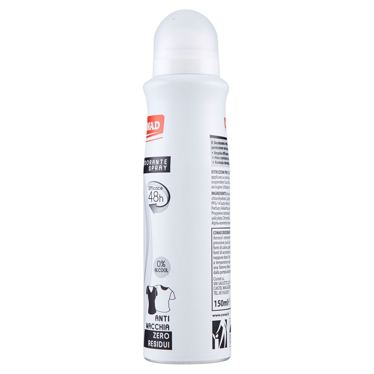 Deodorante Spray Invisible 48h 150 ml Conad