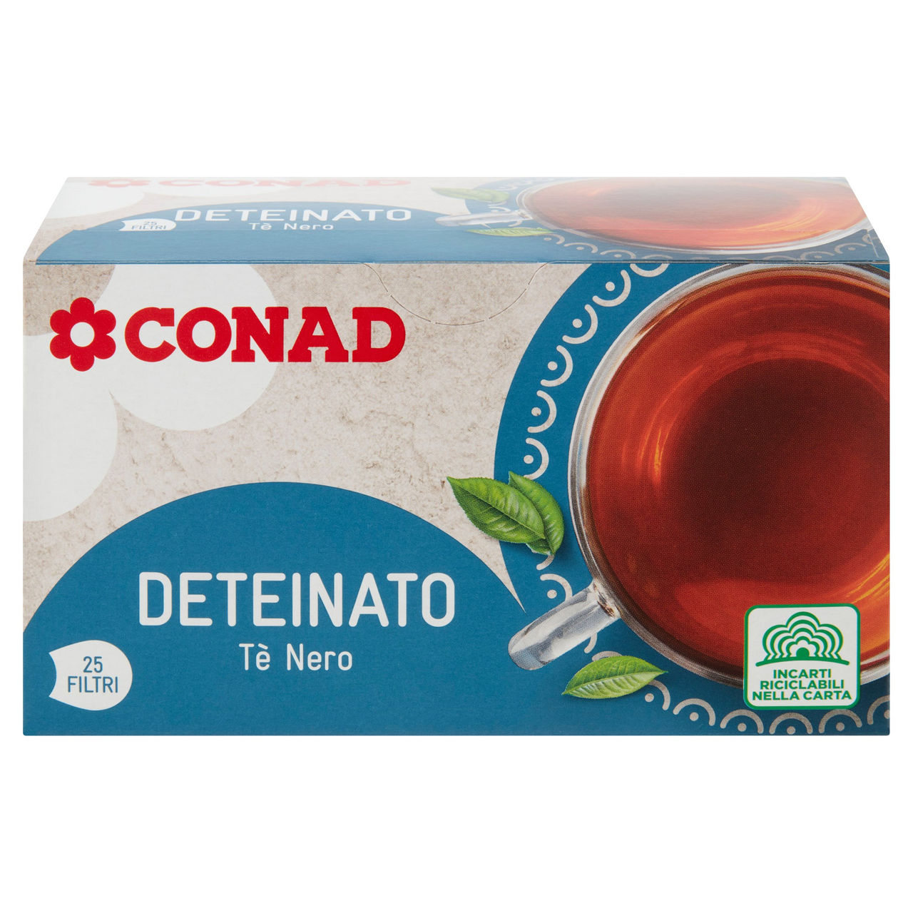 Deteinato Tè Nero 25 filtri da 1,5 g Conad