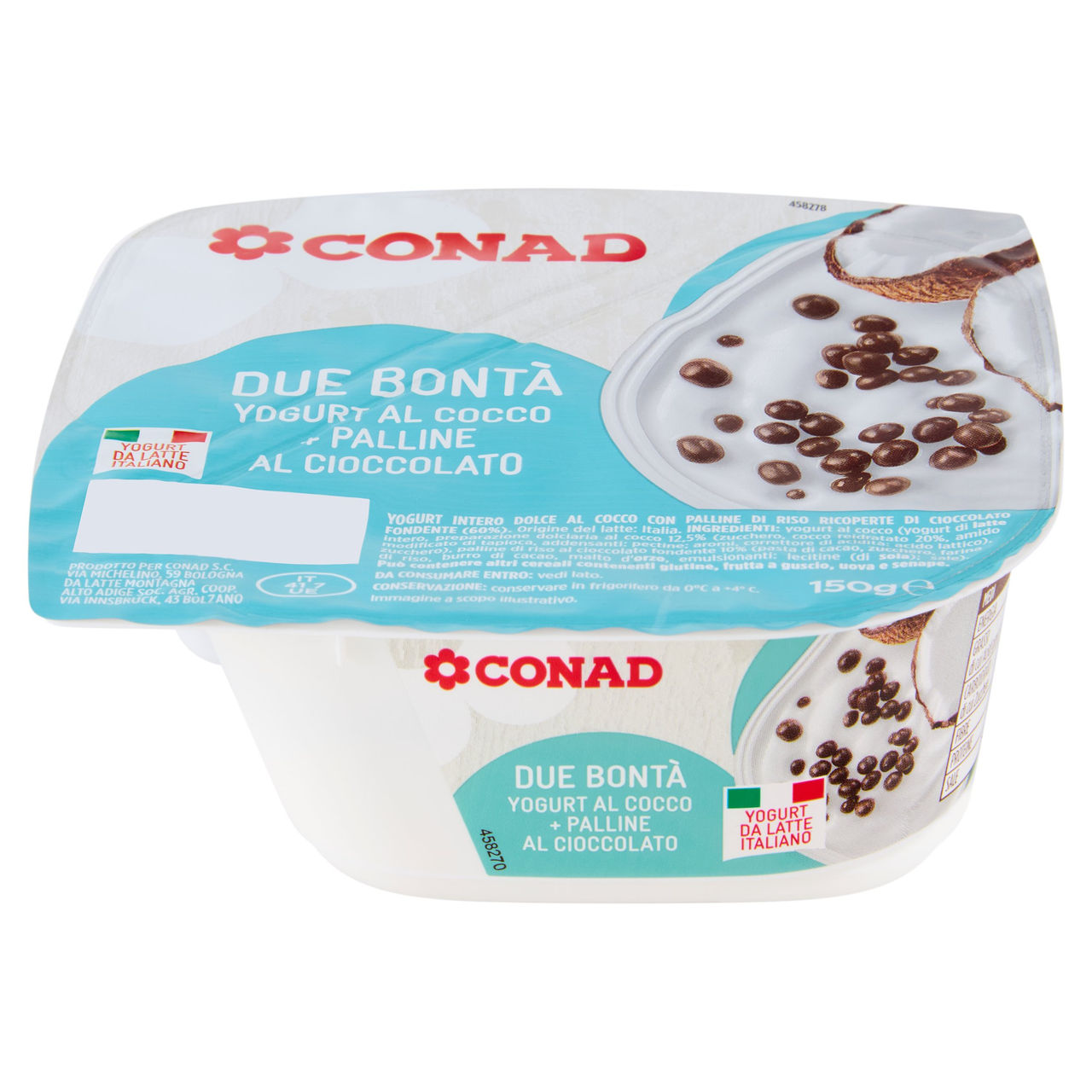 Yogurt Cremoso al Cocco   Palline al Cioccolato
