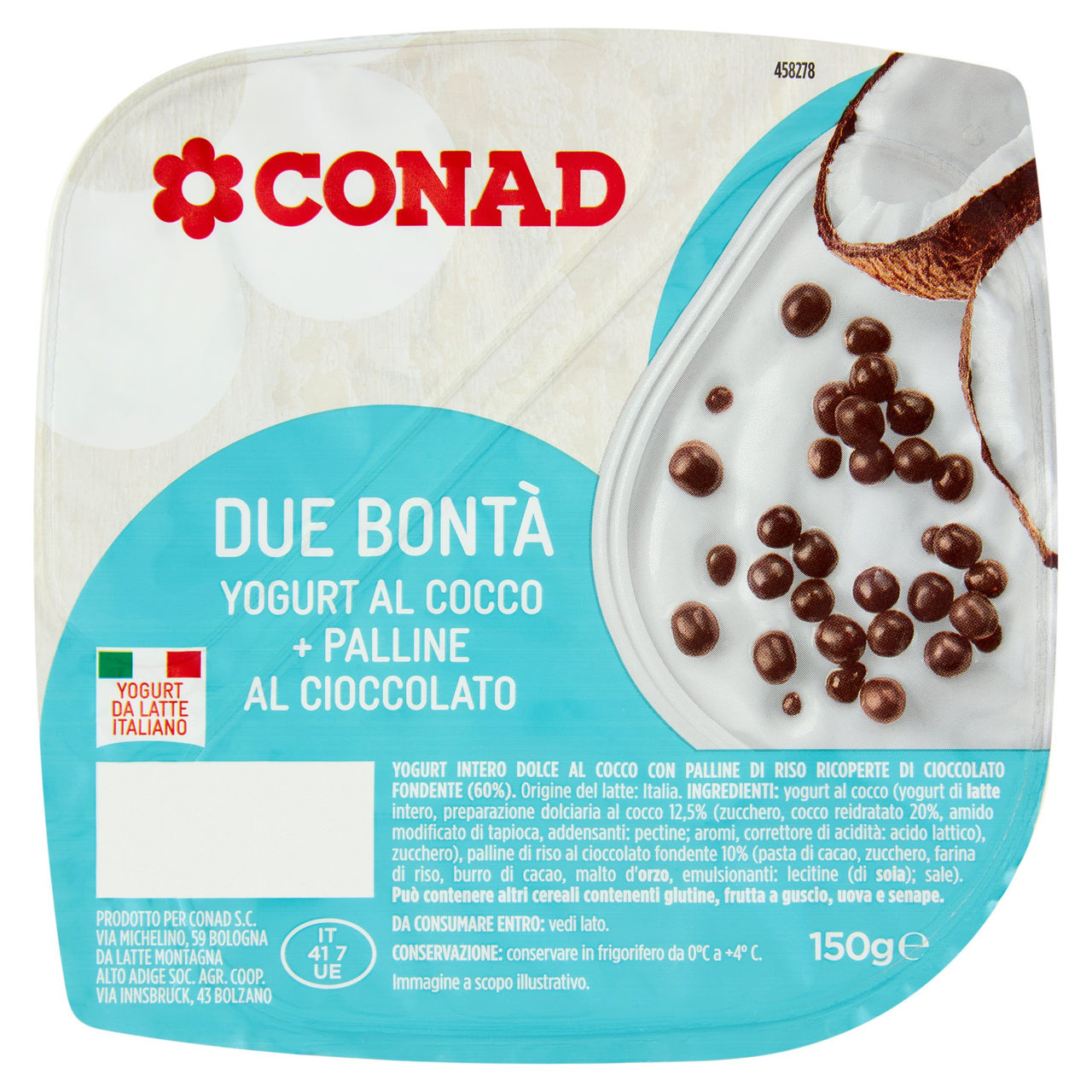 Yogurt Cremoso al Cocco   Palline al Cioccolato