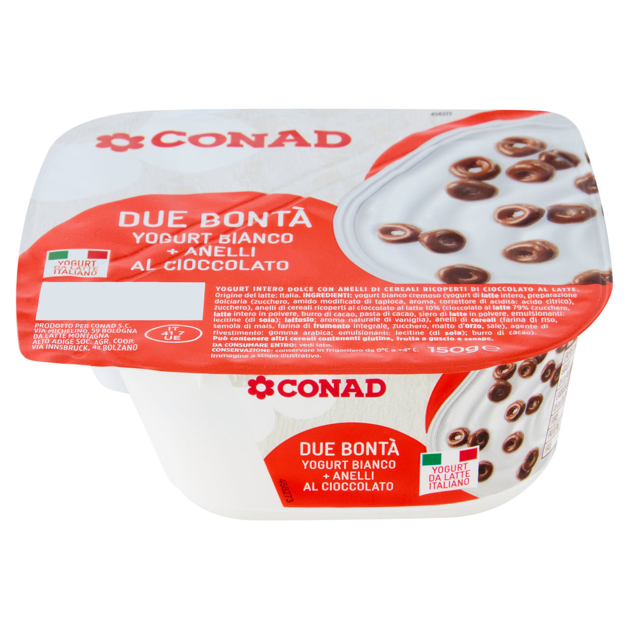 Due Bontà Yogurt Bianco   Anelli al Cioccolato