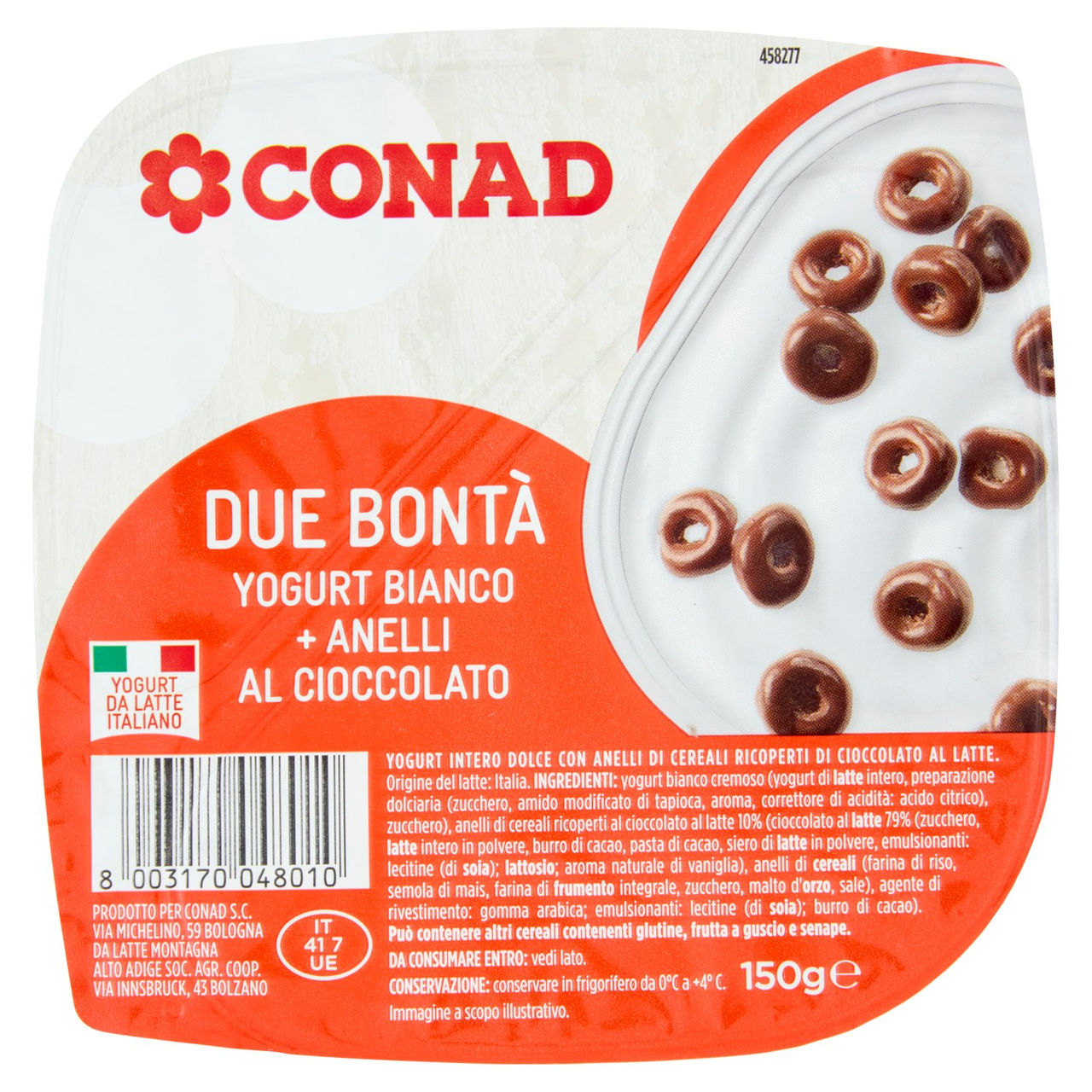 Due Bontà Yogurt Bianco   Anelli al Cioccolato