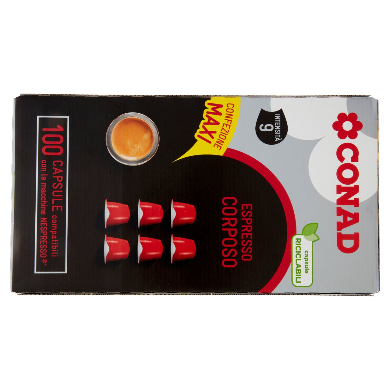 CONAD Espresso Corposo 100 Capsule compatibili con le macchine Nespresso 500 g