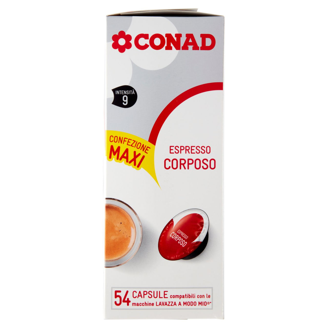 CONAD Espresso Corposo 54 Capsule compatibili con le macchine Lavazza a Modo Mio 405 g