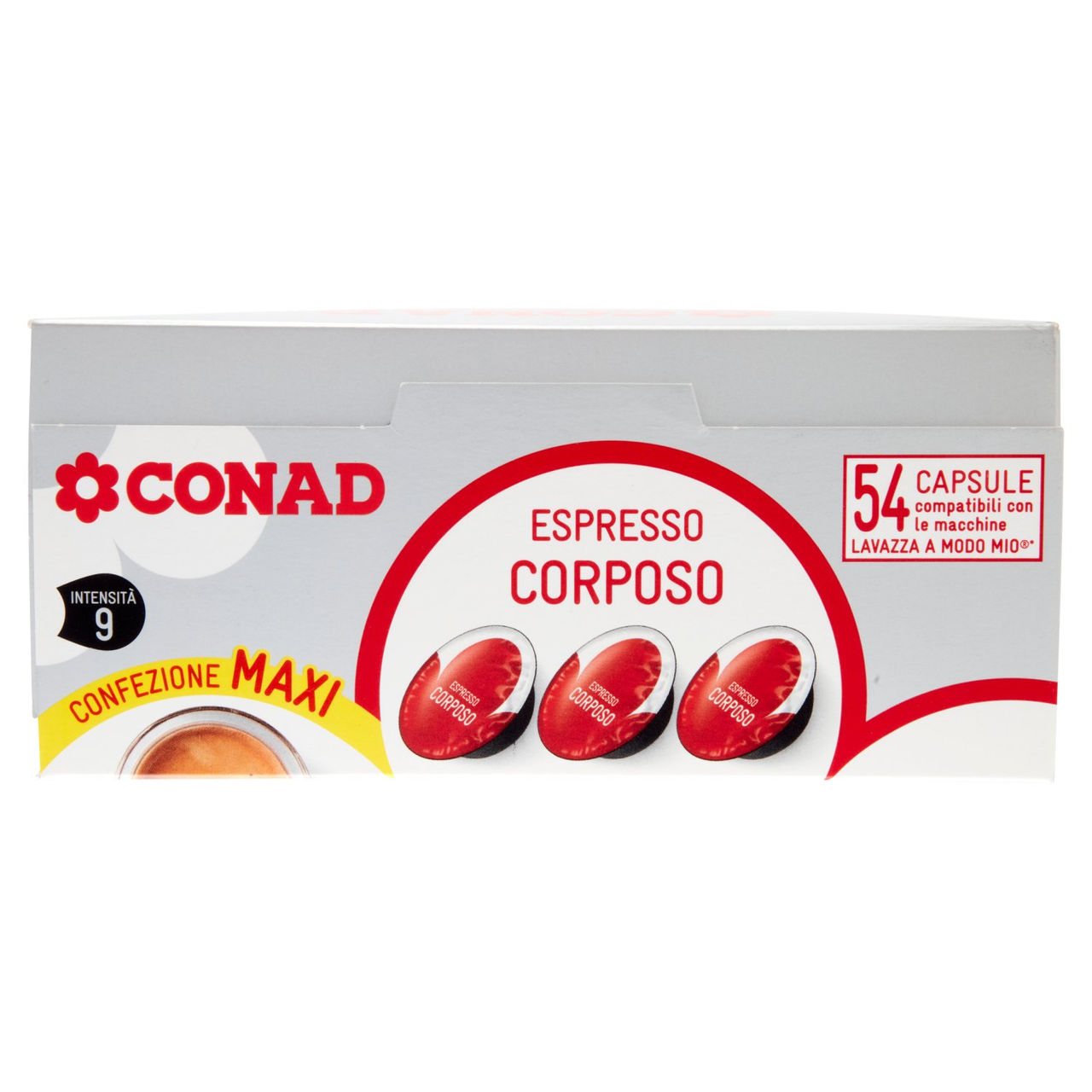 CONAD Espresso Corposo 54 Capsule compatibili con le macchine Lavazza a Modo Mio 405 g