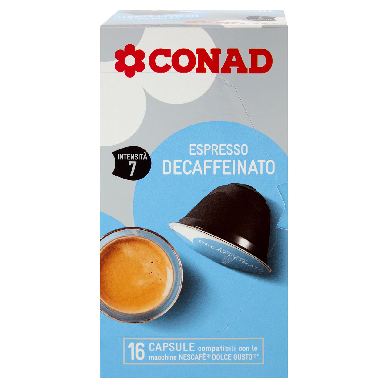 Espresso Decaffeinato 16 Capsule da 96 g Conad
