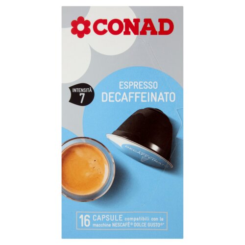 Espresso Decaffeinato 16 Capsule da 96 g Conad | Conad