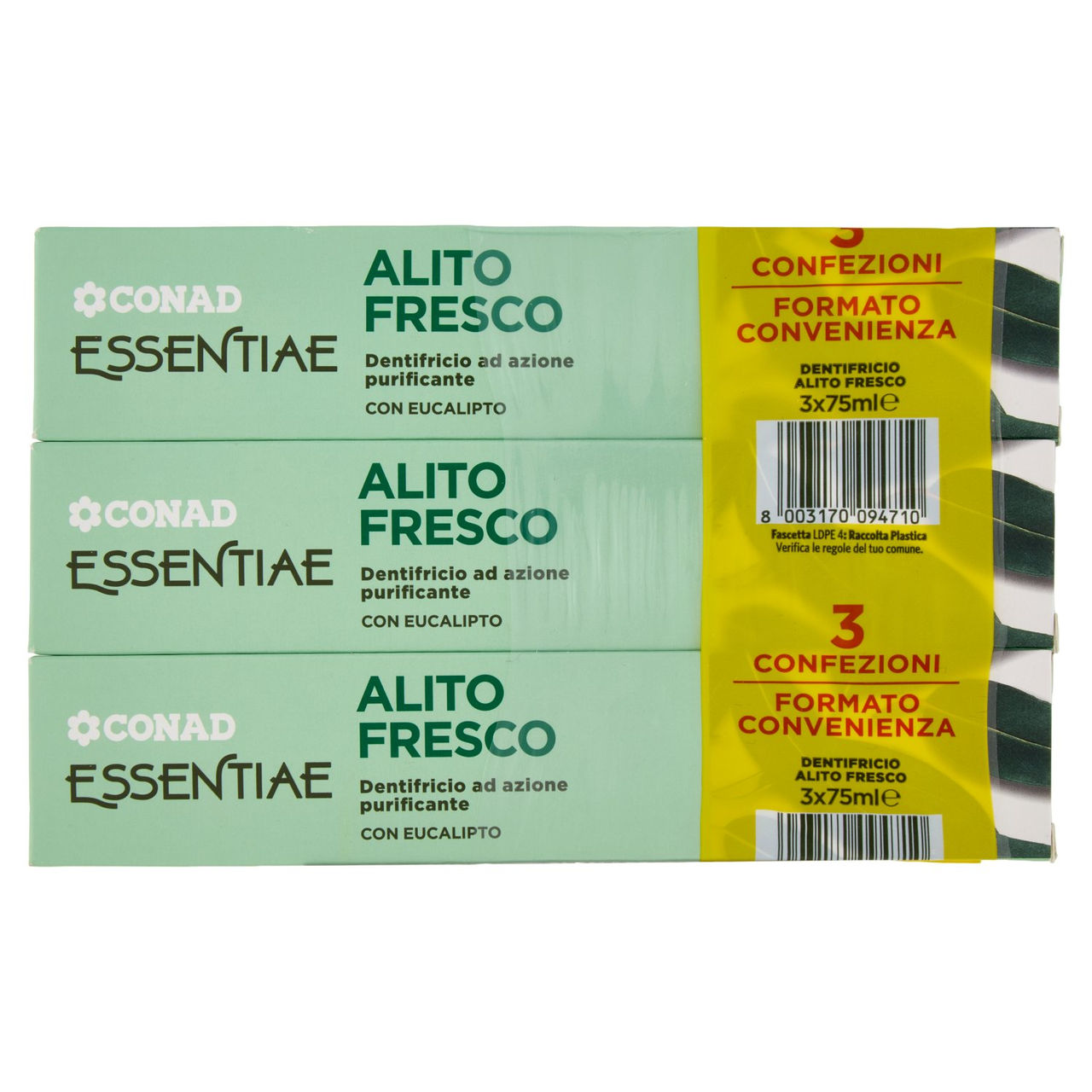 Alito Fresco Dentifricio Ad Azione Purificante 3 X 75ml Conad In Alito Fresco Dentifricio Ad Azione Purificante 3 X 75ml Conad In