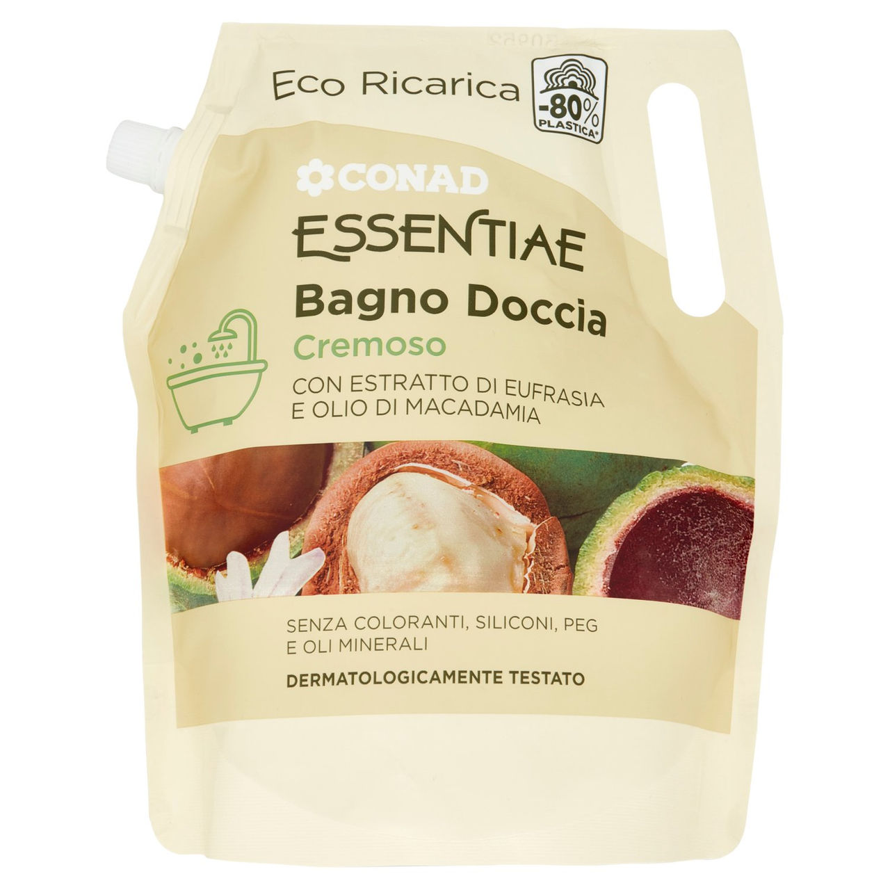 CONAD Essentiae Bagno Doccia Cremoso Eco Ricarica 1200 ml
