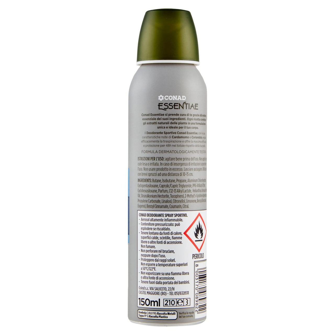Deodorante Spray Sportivo 150 ml Conad