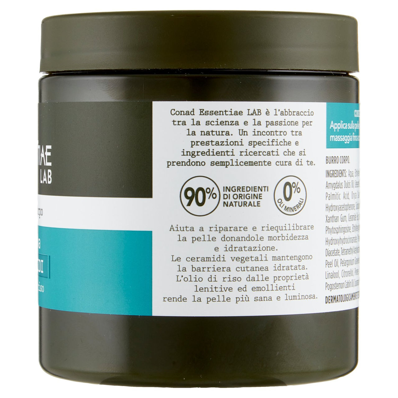 CONAD Essentiae Lab Burro Corpo Rinnova Ceramidi   olio di riso 250 ml