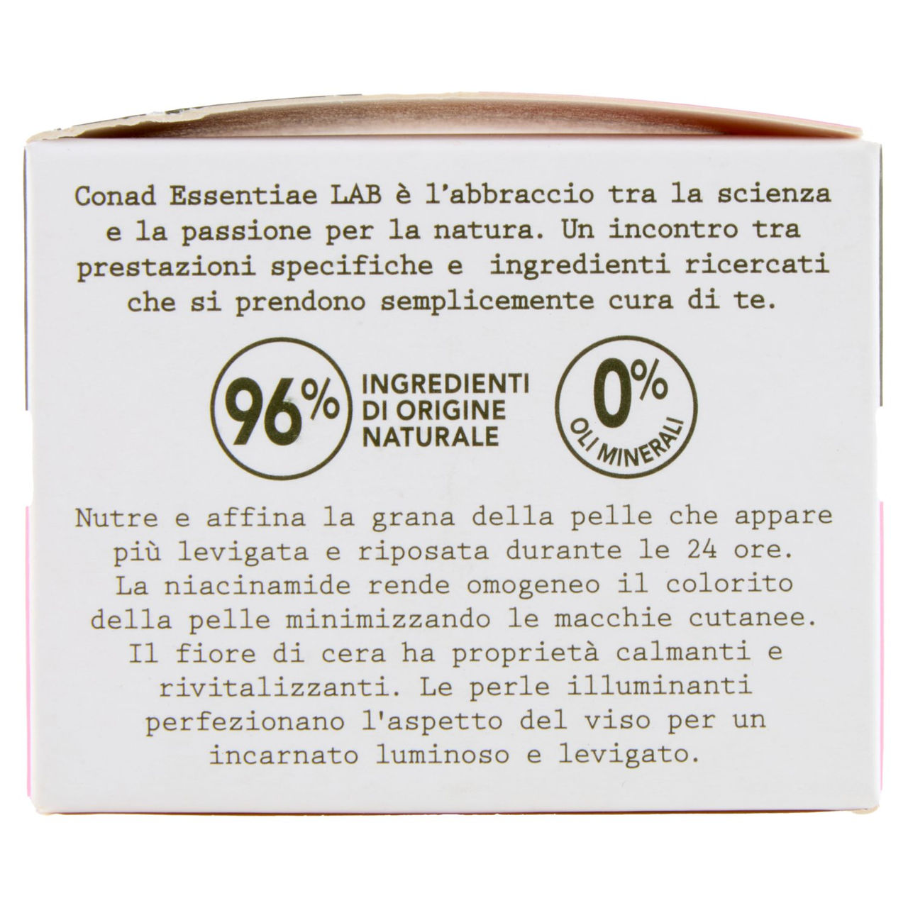 CONAD Essentiae Lab Crema Viso Illumina   Nutre Niacinamide   fiore di cera e perle illuminanti 50ml