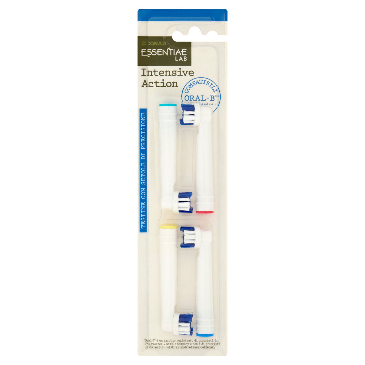 CONAD Essentiae Lab Intensive Action Testine con Setole di Precisione Compatibili Oral-B* 4 pz