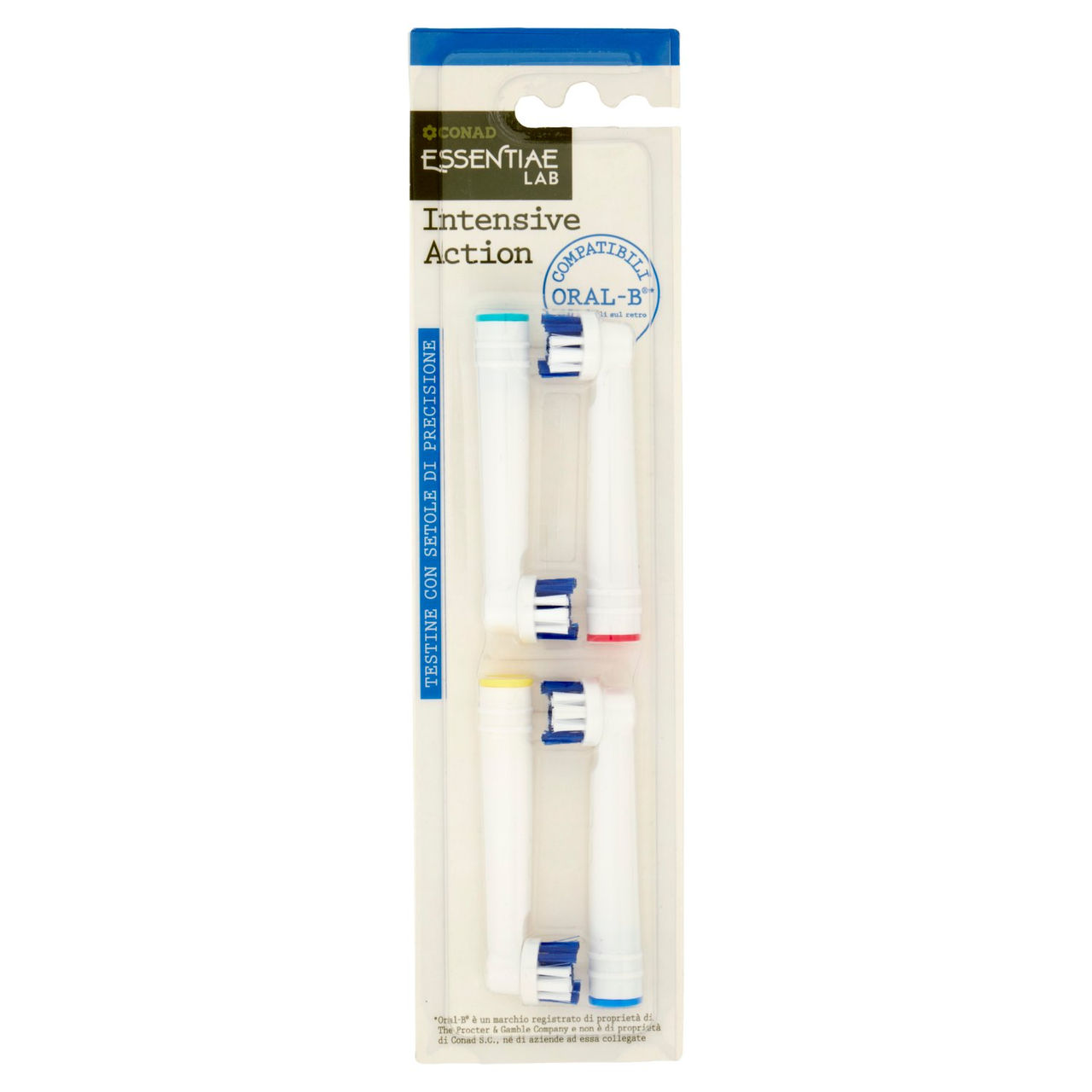 CONAD Essentiae Lab Intensive Action Testine con Setole di Precisione Compatibili Oral-B* 4 pz